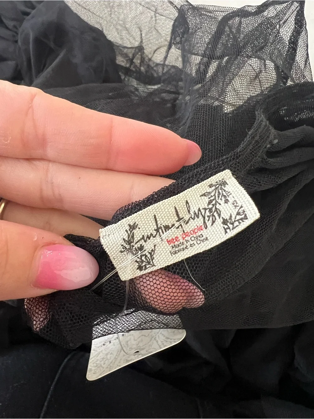 NWT Intimately Free People Black Push Send Mini Slip Size XS